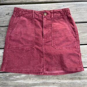 American Eagle Corduroy High Rise Skirt Maroon Size 4
